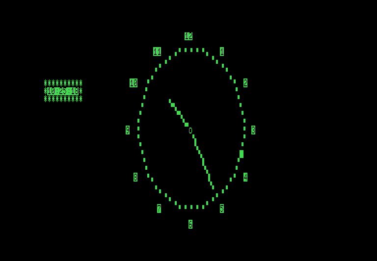 [Utility] Analog Uhr screenshot for Commodore PET