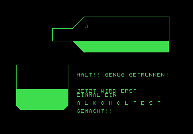Alkoholtest screenshot for Commodore PET