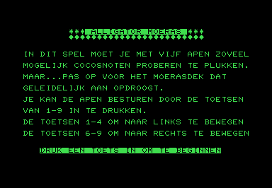 Alligator Moeras (Alligator Swamp) screenshot for Commodore PET