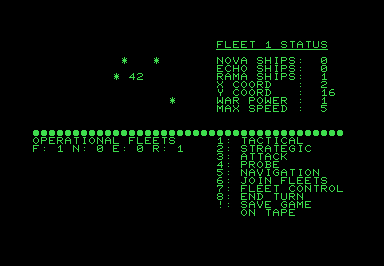 Andromeda Conquest screenshot for Commodore PET