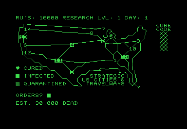 BioTerror screenshot for Commodore PET