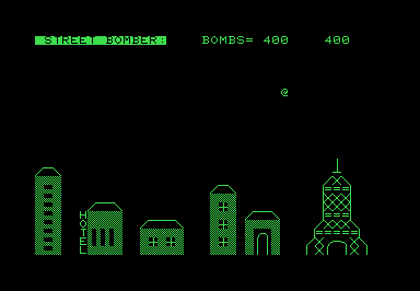 Street Bomber screenshot for Commodore PET