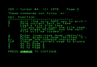 CED screenshot for Commodore PET