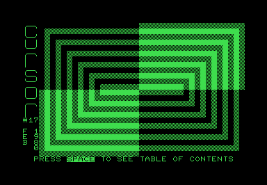 [MAG] - CURSOR 17 screenshot for Commodore PET