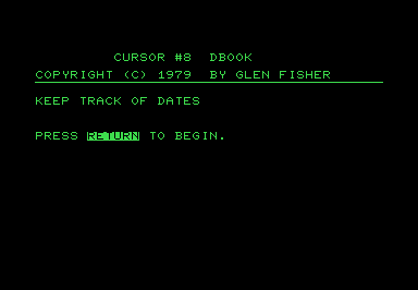 [Utility] Dbook screenshot for Commodore PET