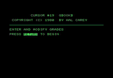 GBookB screenshot for Commodore PET