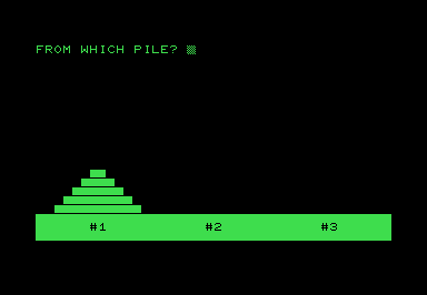 Hanoi screenshot for Commodore PET
