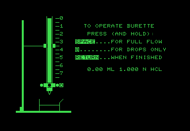 Titrator screenshot for Commodore PET
