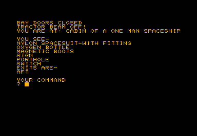 Derelict game for Commodore PET