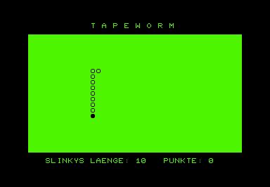 Tapeworm game for Commodore PET