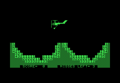 Mad Bomber, The screenshot for Commodore PET