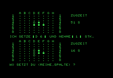 Reversi screenshot for Commodore PET