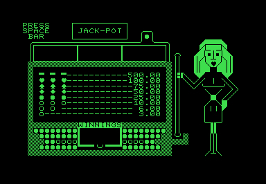 Slot Machine screenshot for Commodore PET