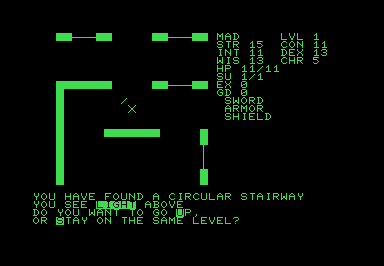 Telengard screenshot for Commodore PET