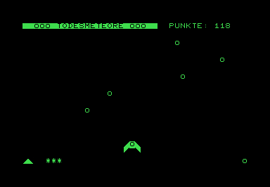 Todesmeteore screenshot for Commodore PET