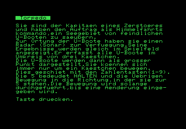 Torpedo screenshot for Commodore PET
