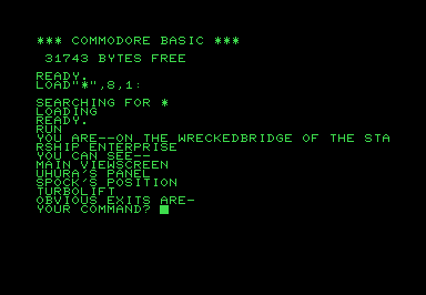 Trek Adventure screenshot for Commodore PET