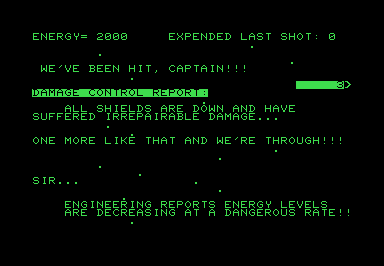 Combination Wars screenshot for Commodore PET