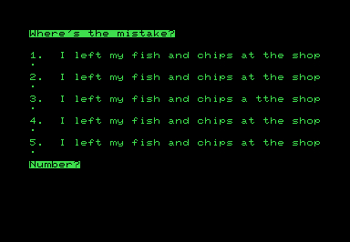Mistakes v2 screenshot for Commodore PET