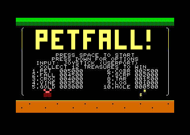 PETFall screenshot for Commodore PET