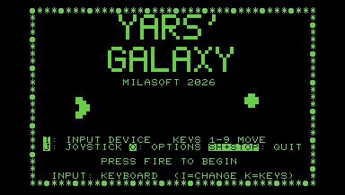 Yars' Galaxy screenshot for Commodore PET