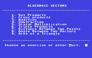 Algebraic vectors