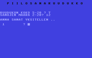 Piilosanaruudukko