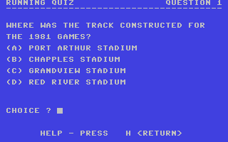 Running Quiz