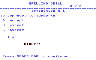 Spelling Drill #006