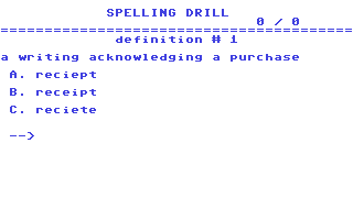 Spelling Drill #010