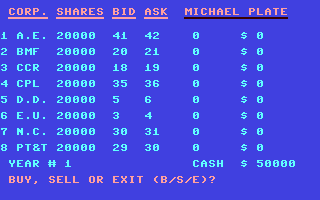 Stock Market Game