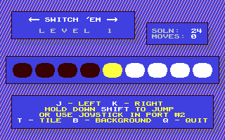 Switch em - Commodore 64 game screenshot