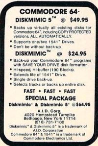 DiskMimic and DiskMimic 5 advertisement — A.I.D. Corporation