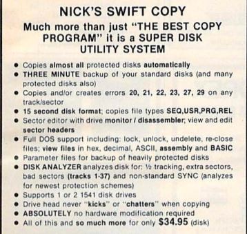 Nick's Swift Copy advertisement — S.O. Video
